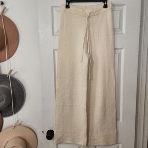 Cream Wide Leg Pants